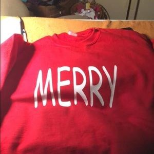 Red “Merry” sweatshirt size 2xl